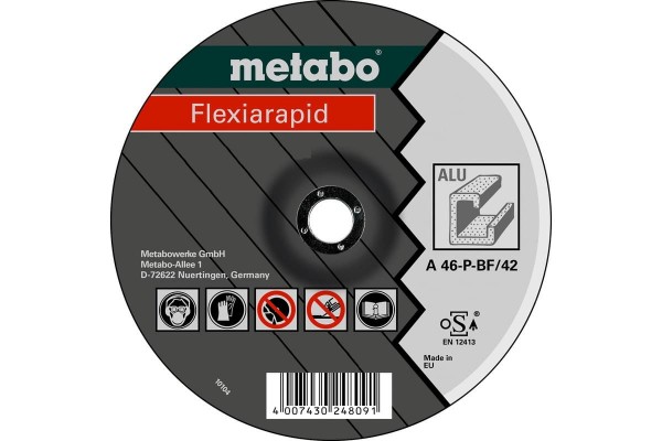 Диск відрізний Metabo 125x1,5x22,23 мм, Flexiarapid, 41, A 60-P (616513000)  фото 