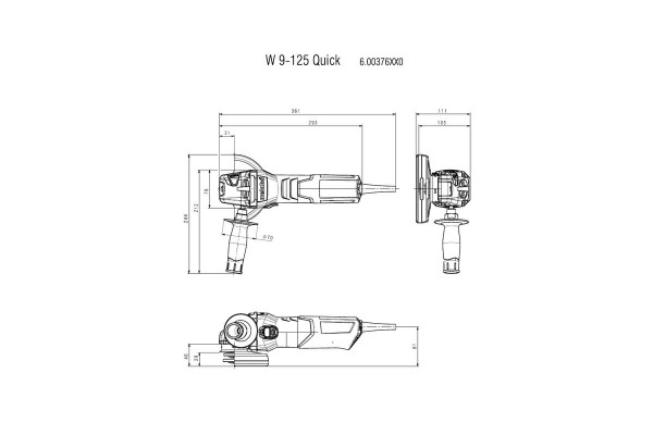 Болгарка Metabo W 9-125 Quick, 0.9 кВт, 125 мм (600374010) фото 4