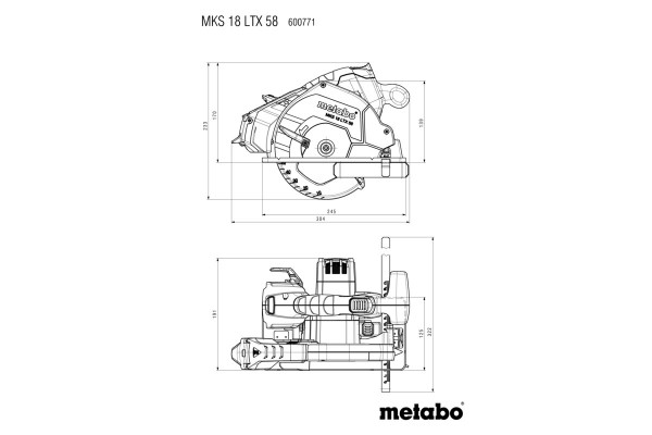 Акумуляторна ручна дискова пила по металу Metabo MKS 18 LTX 58 (600771840) фото 5