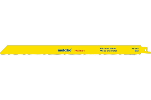 Сабельное полотно по дереву с гвоздями Metabo Flexible 300 мм, S 1222 VF, 25 шт (628248000)  фото 