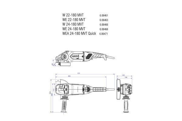 Болгарка Metabo W 24-180 MVT (606466000) фото 4