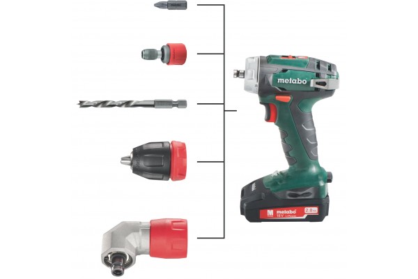 Акумуляторний дриль-шурупокрут Metabo BS 18 Quick Plus Angle Attachment + BitBox SP (602217870) фото 3