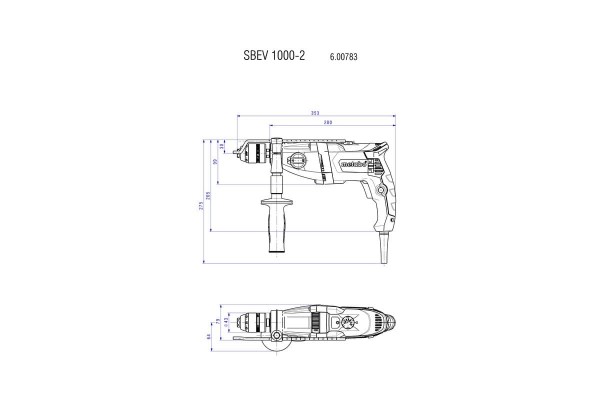 Ударний дриль Metabo SBEV 1000-2 (600783500) фото 6