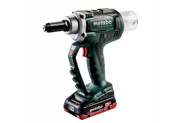 Акумуляторний заклепувальний пістолет Metabo NP 18 LTX BL 5.0 2х4.0 Аг (619002800)  фото 