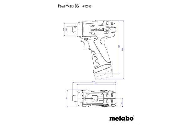 Акумуляторний дриль-шурупокрут Metabo PowerMaxx BS Set (600080880) фото 9