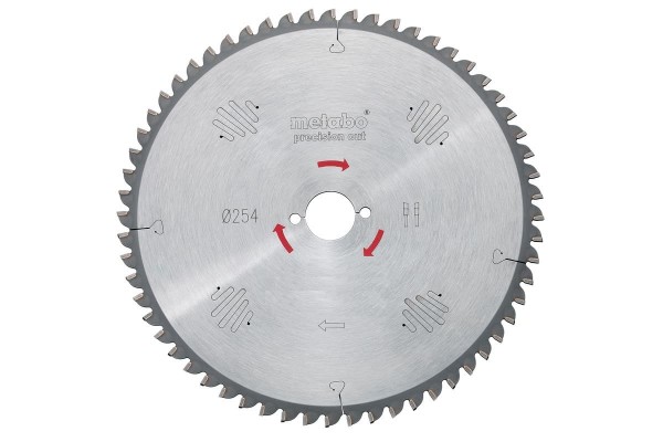 Диск пиляльний METABO "PRECISION CUT WOOD - PROFESSIONAL", 254X30, Z48 WZ 5° NEG. (628221000)  фото 
