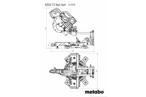 Торцювальна пила Metabo KGSV 72 Xact SYM (612216000) фото 13