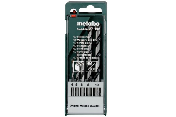 Набор сверл по камню Metabo 5 штук (627192000)  фото 