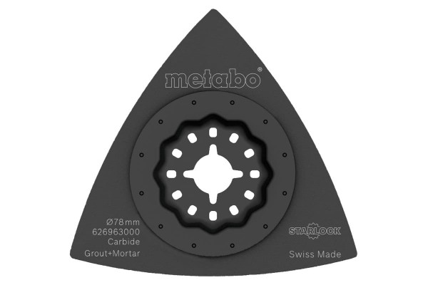 Насадка по шлифовке абразивных материалов для мультиинструмента HM 78 мм Metabo (626963000) фото 1
