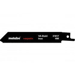 Сабельное полотно по нержавеющей стали Metabo Expert 115 мм, S 522 EHM, 2 шт (631817000)