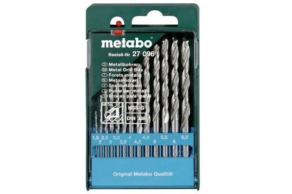 Набор сверл по металлу Metabo HSS-G 13 предметов (627096000)  фото 