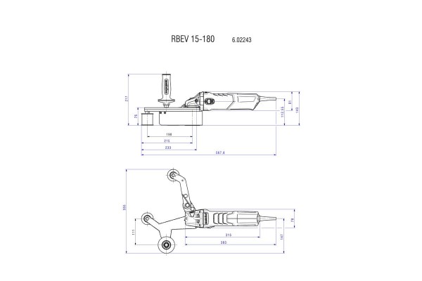Стрічкова шліфувальна машина для труб Metabo RBE 15-180 Set (602243500) фото 6