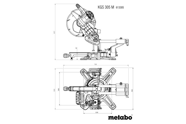 Торцювальна пила з протяжкою Metabo KGS 305 M New + підставка KSU 401 (691216000) фото 14
