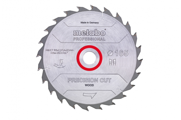 Диск пиляльний METABO «PRECISION CUT WOOD - PROFESSIONAL», 165X20 Z42 WZ 15° (628291000)  фото 