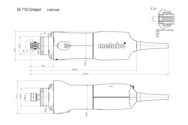 Пряма шліфмашина Metabo GE 710 Compact (600615000) фото 4