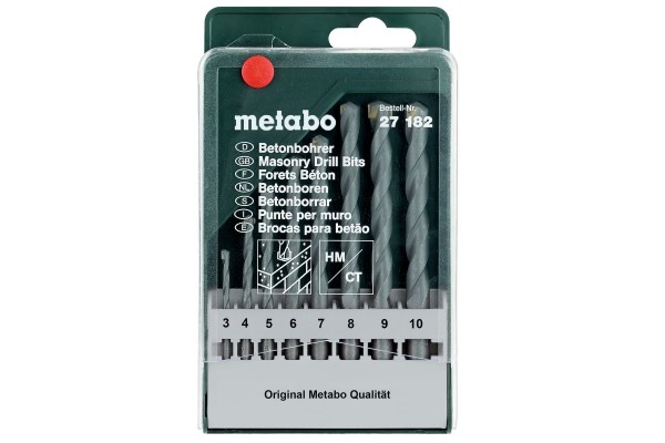 Набор сверл по бетону Metabo classic 8 штук (627182000)  фото 