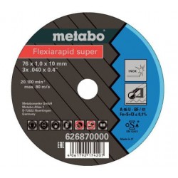 Круг відрізний Metabo Flexiarapid Super Inox 76*1.0*10 нержавіюча сталь 5 шт (626870000)